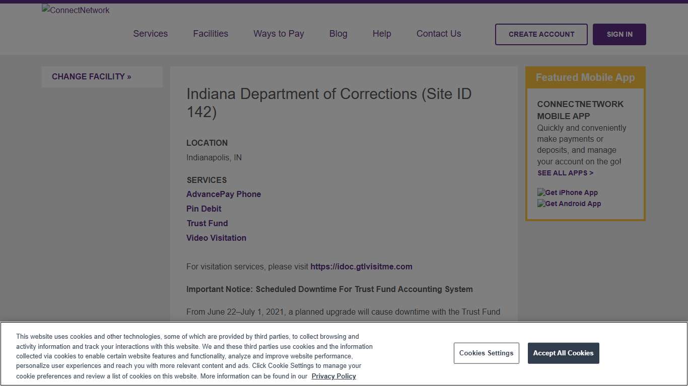 Indiana Department of Corrections | ConnectNetwork